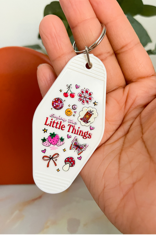 Enjoy the Little Things Motel Keychain