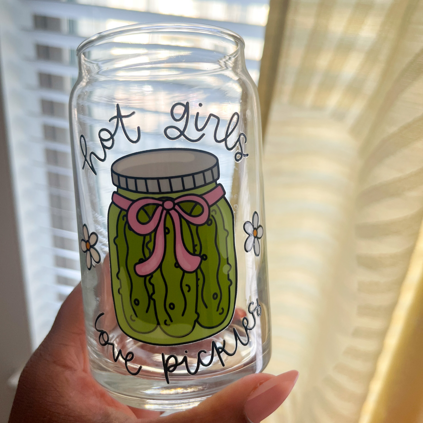 Hot Girls Love Pickles Can Glass Cup