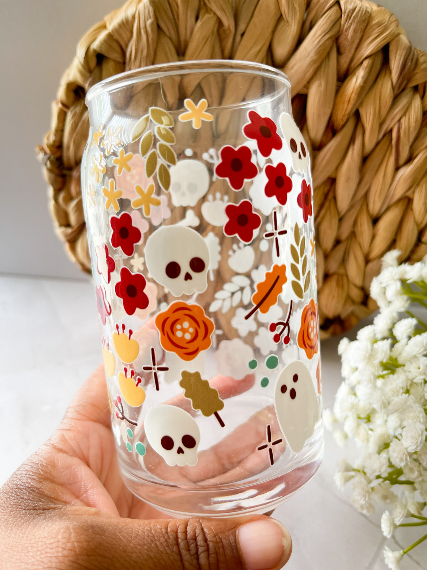 Summerween Iced Coffee Glass