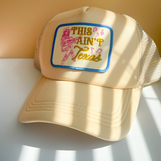 Women's Texas Trucker Hat – Cowgirl Patch, Embroidered Tejas Design