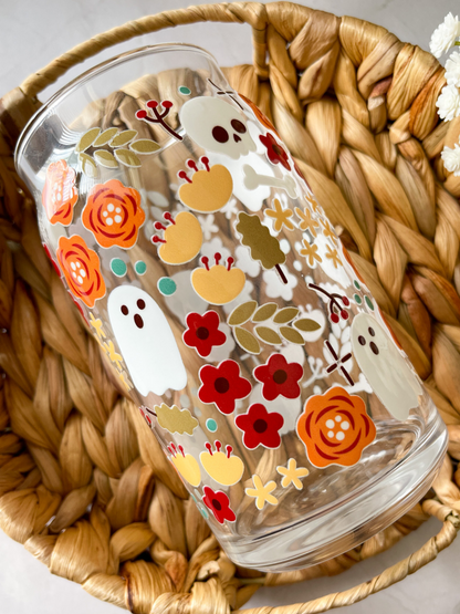Summerween Iced Coffee Glass